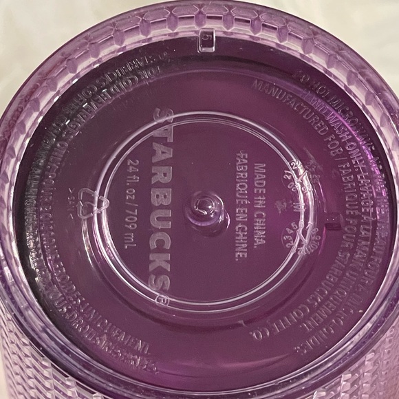 NEW NEVER USED Starbucks tumbler 24 oz venti cup iridescent purple bling jewel - Picture 5 of 15